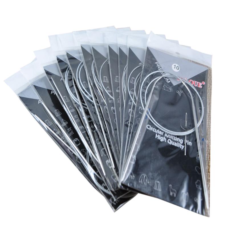 11pcs Roestvrij Rondbreinaalden Multi size Circulaire Breien Pins Haak Weven Pins Handwerk Gereedschap 32 "80 cm