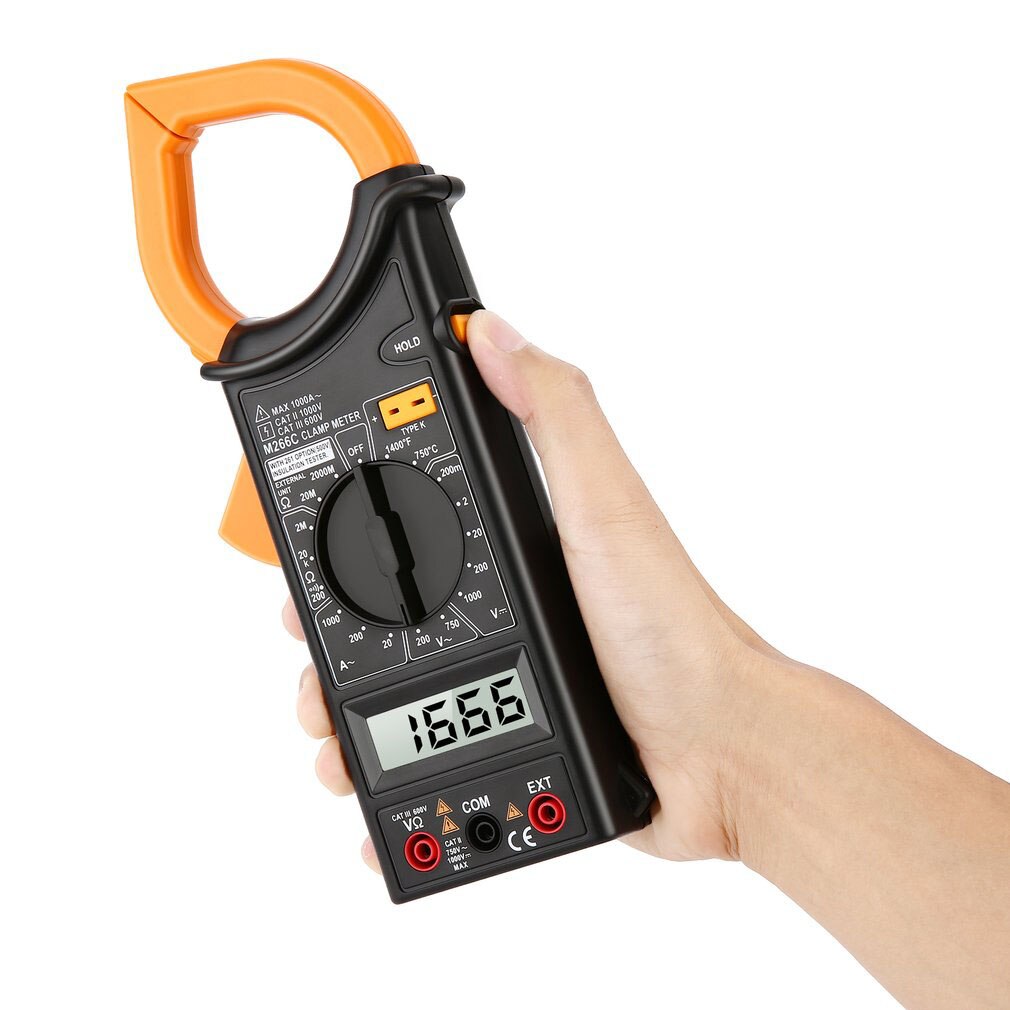 AI-ROAD Digital Multimeter Amper Clamp Meter AC/DC Strom Pinzetten Spannung Kondensator Widerstand Tester mit Test Führt Werkzeuge: Default Title