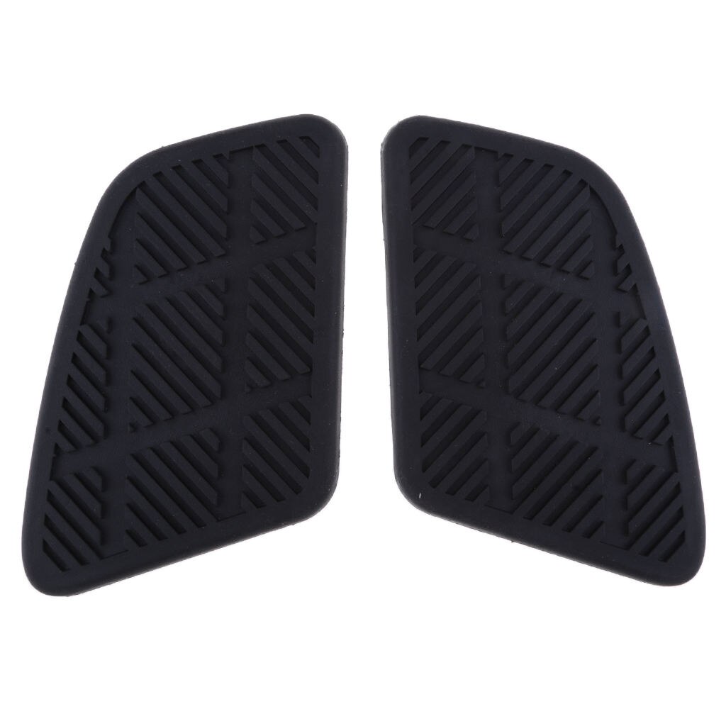 1 Pair Rubber Black Motorbike Square Fuel Tank Pads Side Gas Pads Knee Grip Stickers