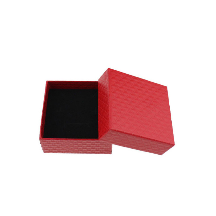 1 Pc Vierkante Sieraden Organizer Box Engagement Ring Voor Oorbellen Ketting Armband Display Box Houder Zwart Rood Wit roze: red