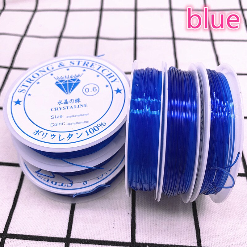 Corde de ligne cristal coloré élastique pour la fabrication de bijoux, Bracelet à perles, fil de pêche, 1.0mm: 10