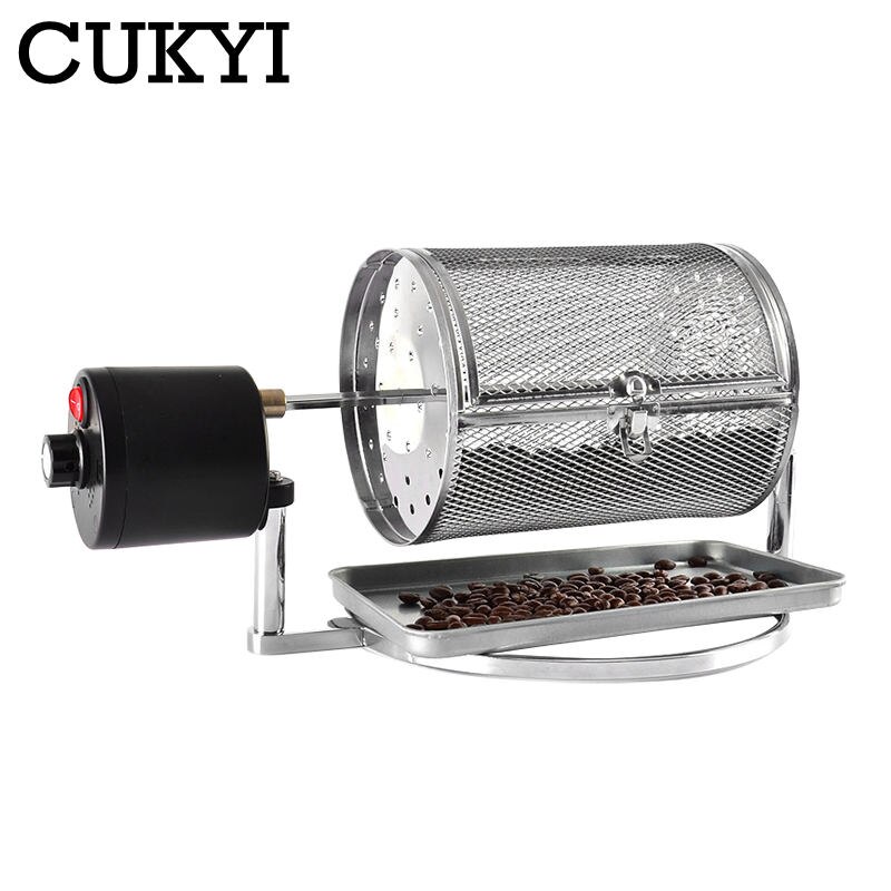 CUKYI Haushalt Elektrische Kaffee Röster Popcorn murmeln Braten Hersteller Cafe Bohnen Maschine Korn Backen Werkzeuge Trocknen Herde 110V-240V
