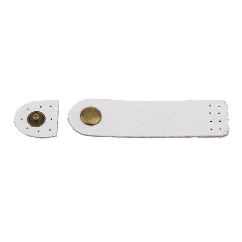 1 pc Solid Color Leather Bag Handmade Buckle Wallet Card Pack Buckles for DIY Handbag Accessories: White