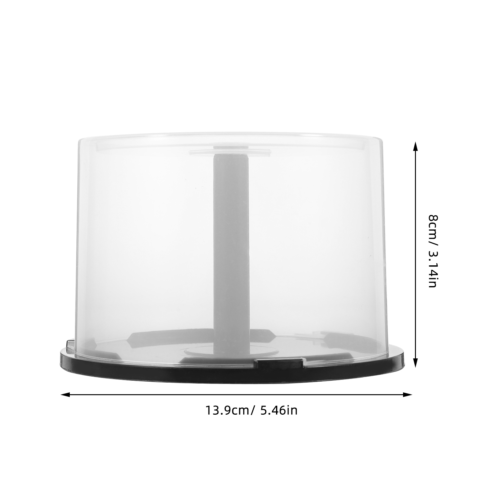 2 Pcs CD Storage Bin Plastic Dvd Container Empty Bucket Photo Boxes Units Holder Cake