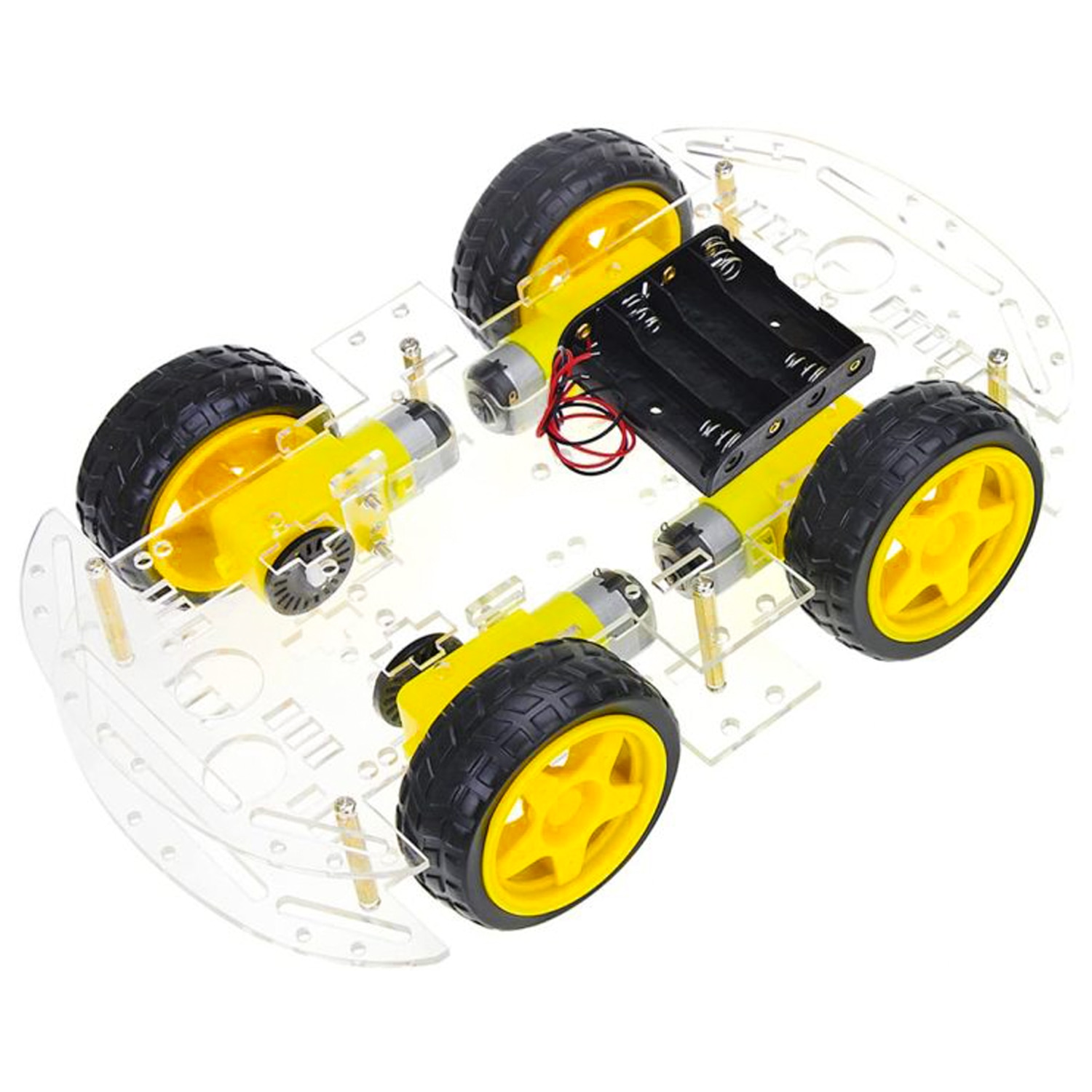 4PCS DC Electric Motor + Plastic TT Motor Tire Wheel 3-6V Dual Shaft Gear Motor TT Magnetic Gearbox Engine For Arduino Smart Car