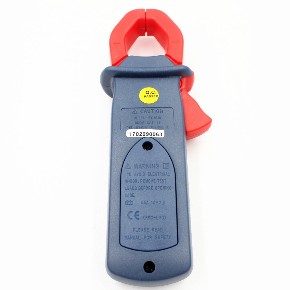 WHDZ Digital Current Clamp Meter DT200 Current Voltage Resistance Buzzer Data Hold Non-contact Diode Detection Test LCD Display
