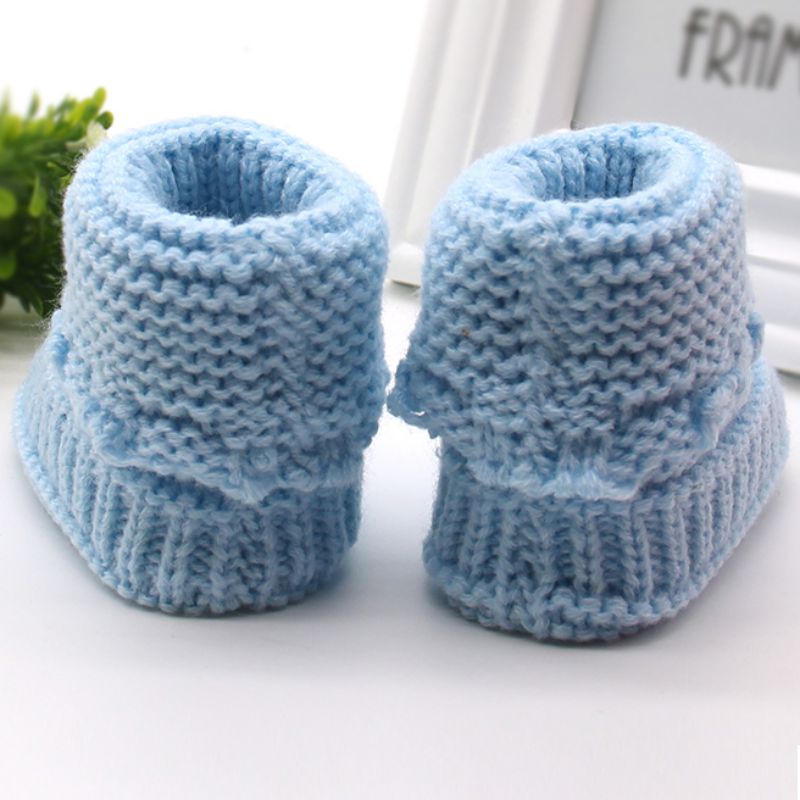 Baby Warme Stiefel Kleinkind Mädchen Jungen Prewalker Häkeln betroffen Vlies Stiefel Wolle Schnee Krippe Schuhe Winter Booties