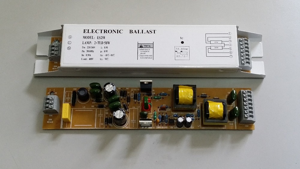 220 V elektronische ballast 55 w 58 w 2x55 W en 2x58 W T8 elektronische ballast voor tl lamp ac 55 w ballast d2s