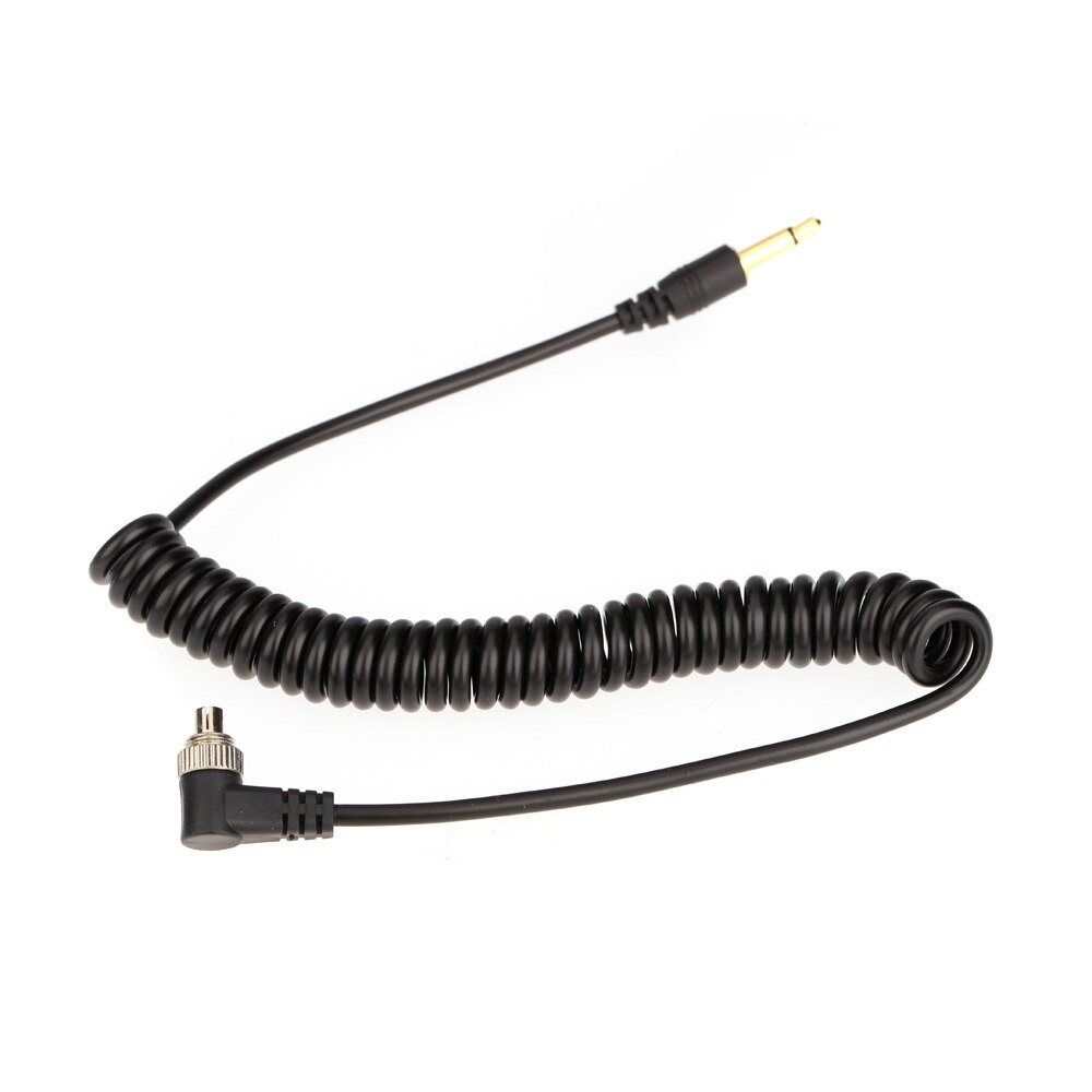 3.5mm Flash Sync Cable Cord met Schroef Lock male Flash PC voor Canon Nikon PIXE