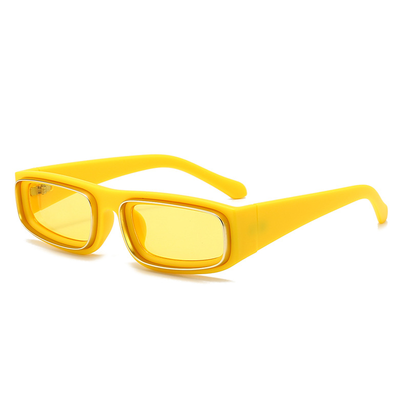 Sunglasses For Men Women Populor Retro Small Frame Outdoor Glasses Driving Beach Vacation Accessory Eyewear: Yellow