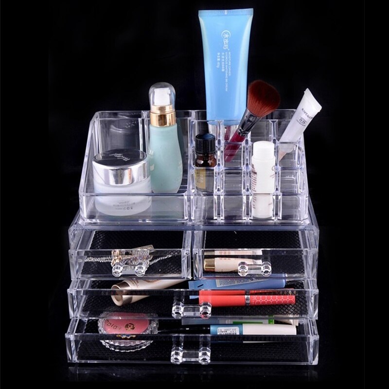 Acryl transparante Make-Up Organizer Opbergdozen Make Up Organizer Voor Cosmetica Borstel Organizer home Storage Drawers type