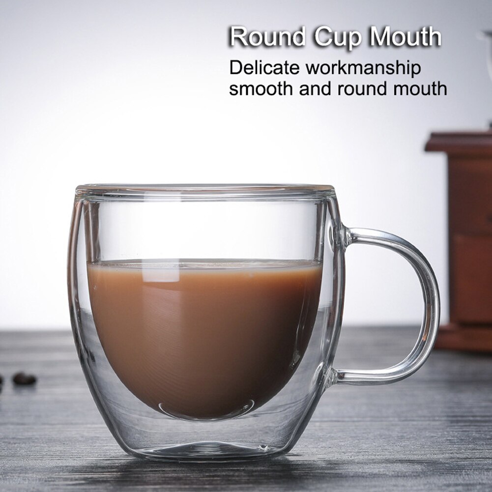 Heat Resistant Double Wall Glass Cup Whiskey Glass Beer Coffee Cup Shot Wine Glass Beer Coffee Mug Tea Glass Drinkware