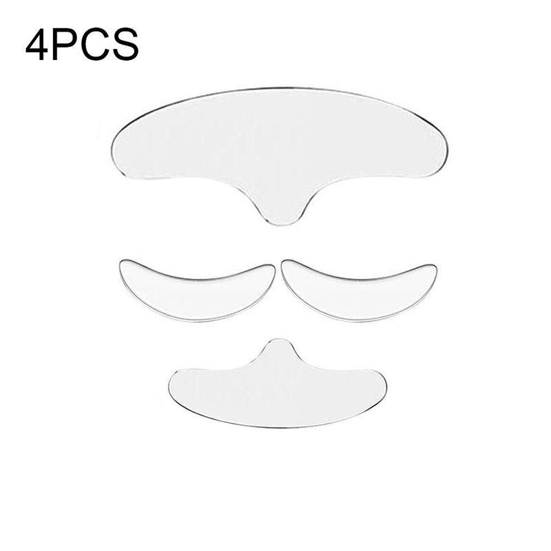 4Pcs/Set Anti Eye Face Pad Reusable Face Lifting Beauty Silicone Overnight Remove Tool Invisible Lines A4X8