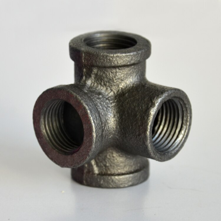 Antieke Stijl Zwarte zelf kleur gietijzer pijp fittings connectors Zwarte gietijzeren schroefdraad pijp 1/2 inch 3/4 inch 1 inch