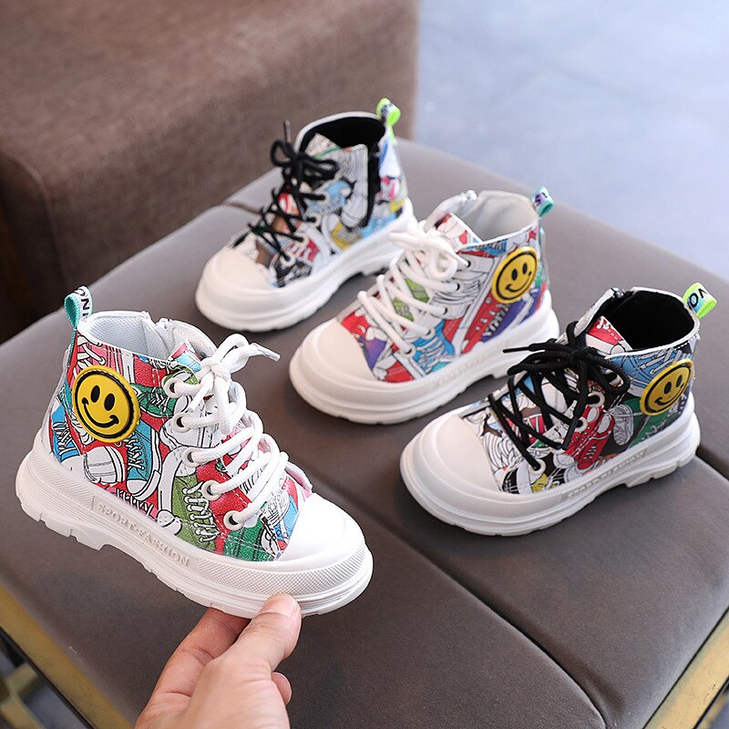 Babystøvler til piger drenge sko børn blødt læder bund martin støvler småbørn efterår vinter sneakers