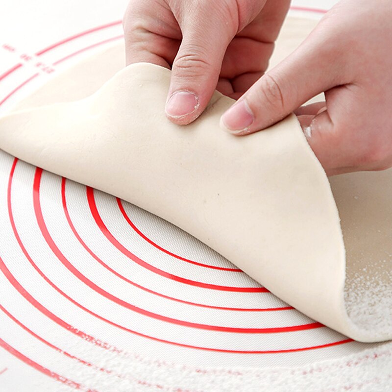 1pc grote siliconen bakmatten, antiaanbakmat, deegmat voor cake, pizza, kneedmat, 60 x 40cm siliconen bakvormen met maatverdeling