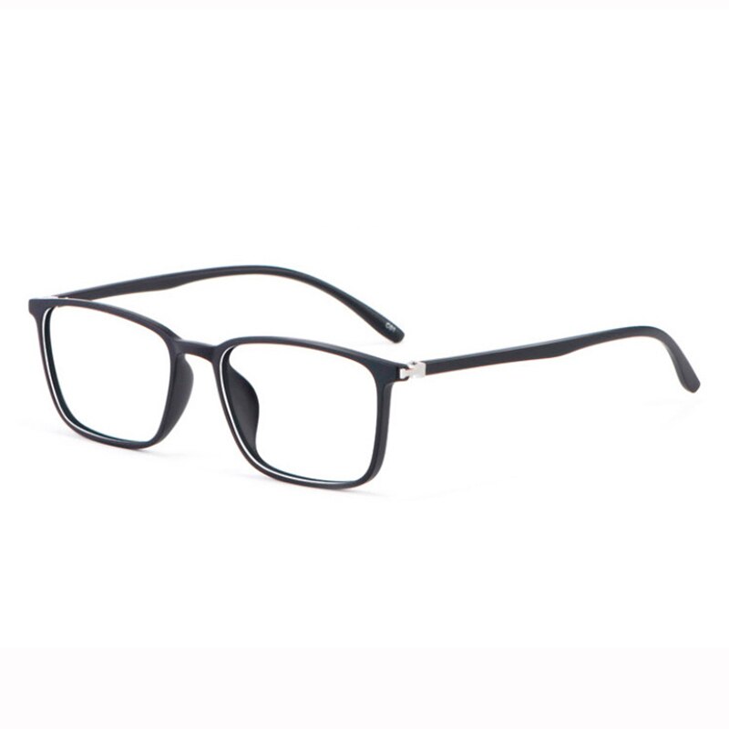Glasses Frame Transparent TR-90 Plastic Eyeglasses Optical Spectacles for Men and Women Eyewear Prescription Frames: Shinny Black