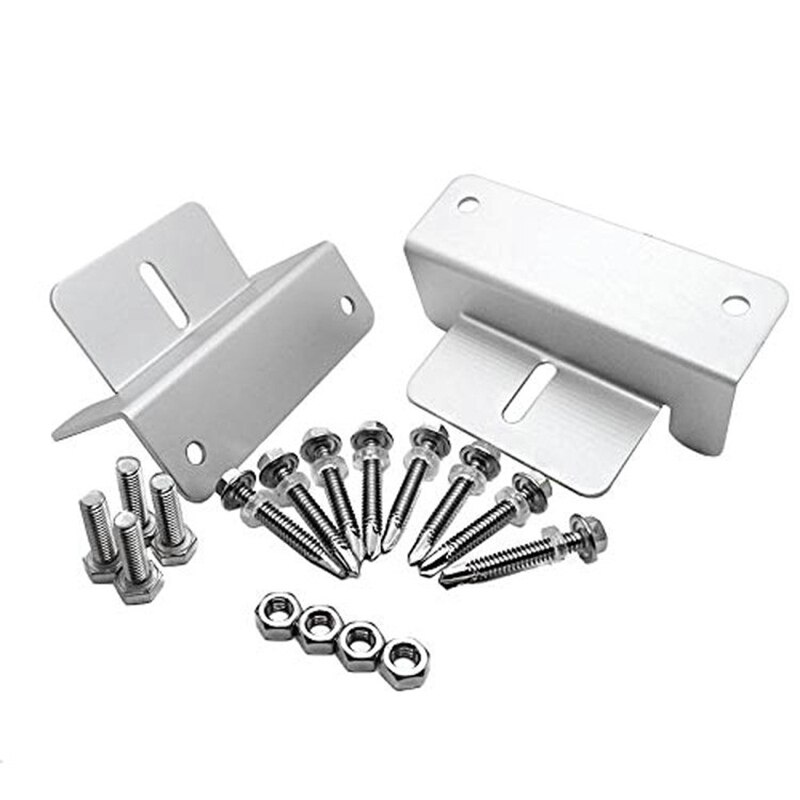 Soportes de montaje de Panel Solar de Metal en forma de Z, herramienta fija, soporte de techo de aluminio, para caravana, casa, barco, 1 Juego, 4 Uds.