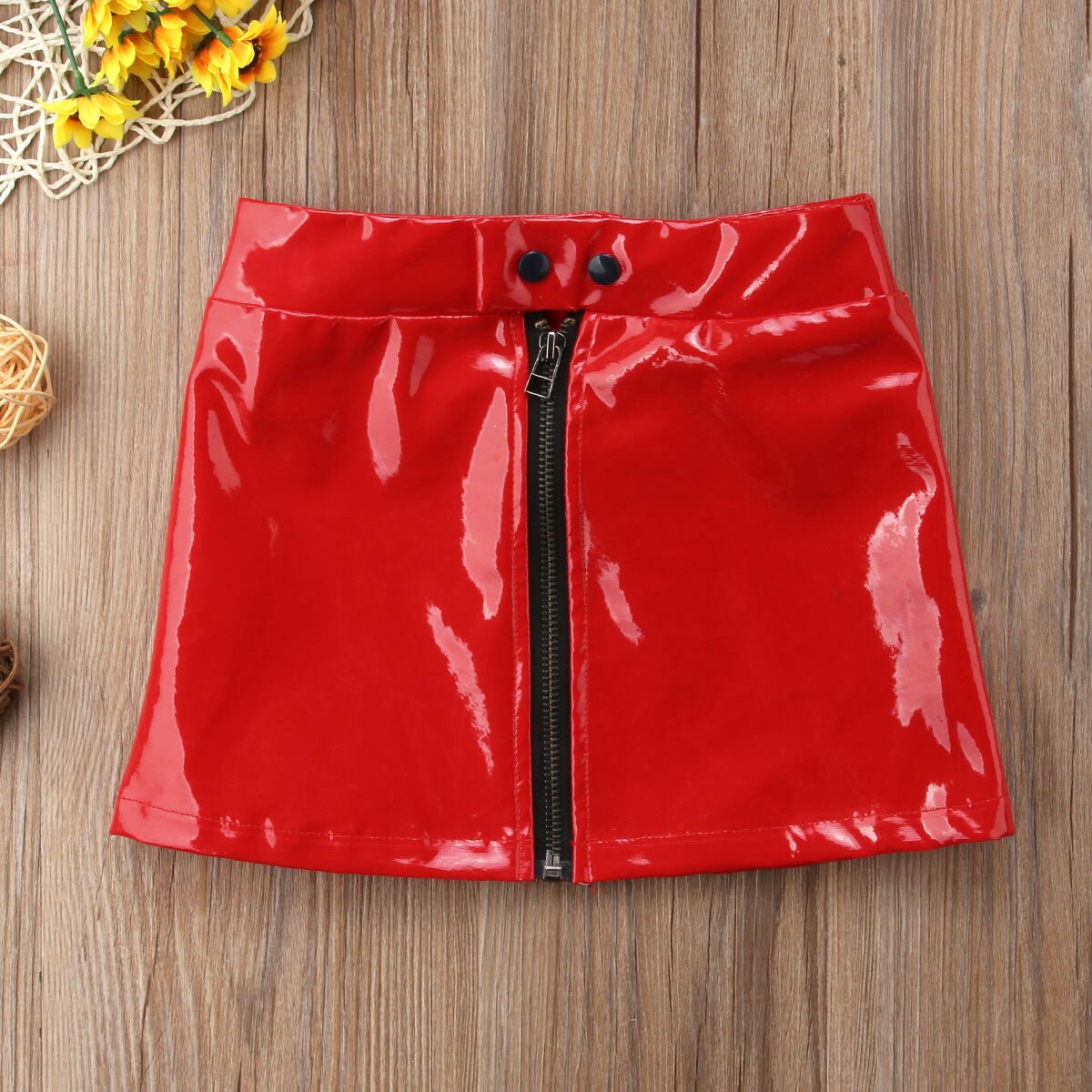 Brand Toddler Infant Child Kids Baby Girl PU Skirt Princess Sequins Leather Mini Skirt Zipper Outfits Clothes Set 6M-5T