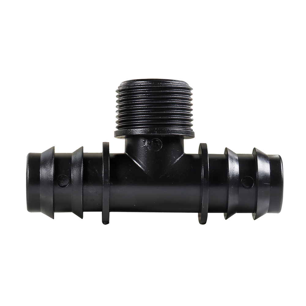 Connecteurs filetés en t, 1/2 "3/4", 16, 20, 25mm, 2 pièces, connecteur de tuyau d'irrigation PE, Micro système d'irrigation, connecteurs de pagode d'eau