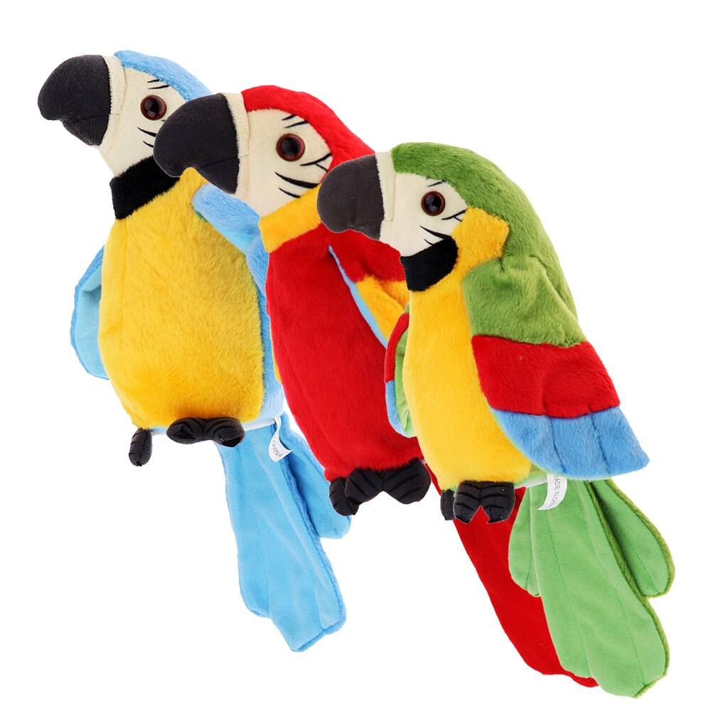 Loro parlante de felpa-Repite lo que dices Animal electrónico mascota juguete para para niños