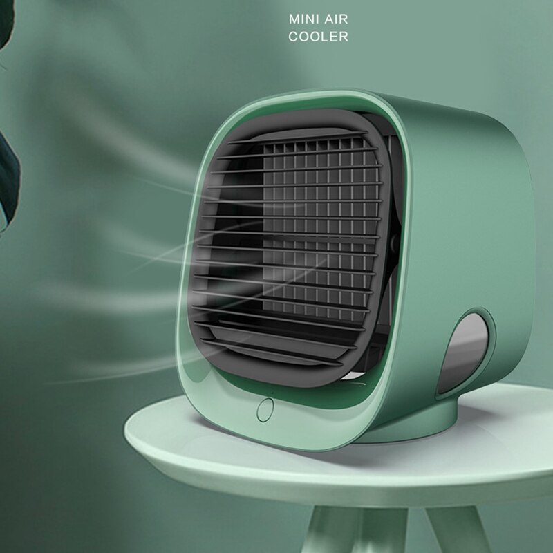 Mini-thuis-desktopventilator, draagbare airconditioner, kleine airconditioner voor op kantoor, luchtkoeler