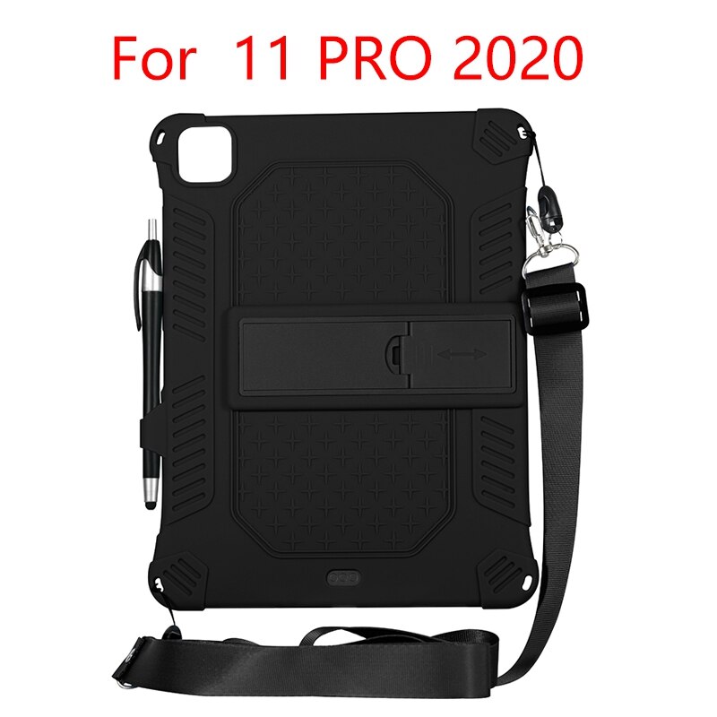 Tablet Case for iPad 11 PRO Upgrade Silicone Case Protective Case Anti-Fall with Strap and Capacitor Pen: Default Title