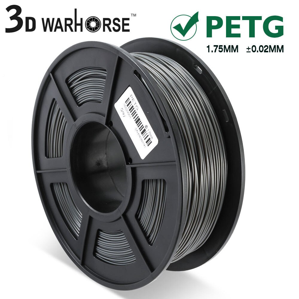 PETG 3D Printer Filament 1.75mm Dooling PETG 3D Filament Consumables 1KG/2.2LBS: Grey