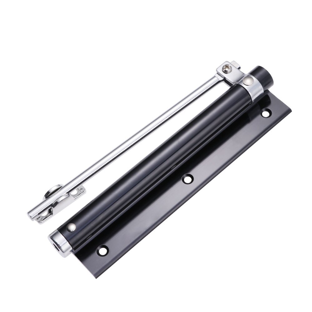 1Pc 35KG Automatic Door Closer Home Use Concealed Door Spring Hinge Buffer Free Punching Automatic Door Closer Device (Ivory Whi: As Shown 3