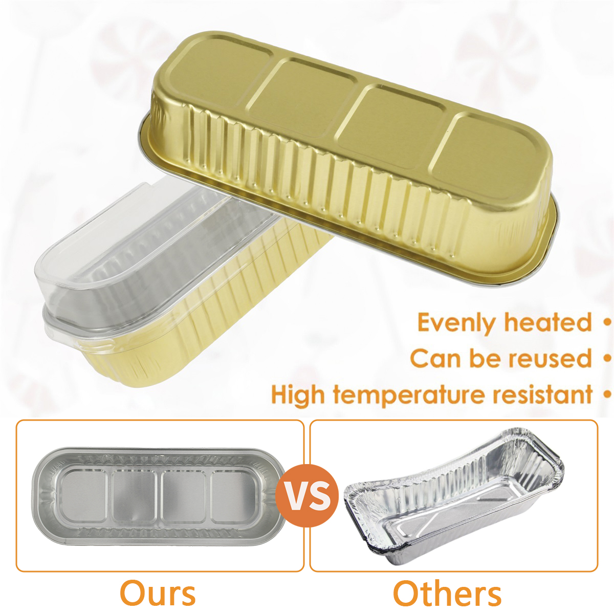 50 Uds Mini moldes para pasteles con tapas y cucharas, moldes para hornear de papel de aluminio, Mini contenedores para pan, latas para muffins, moldes para pan, herramientas de cocina