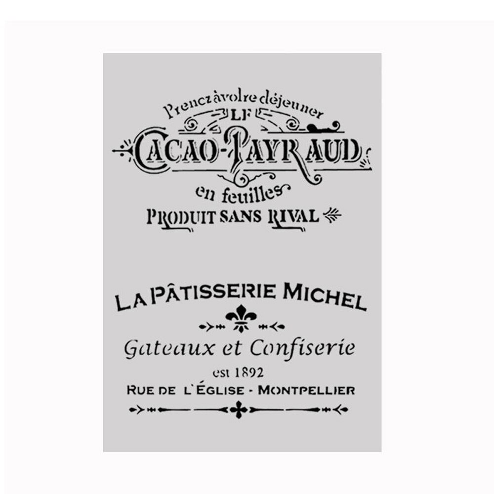 White Plastic Craft Layering Stencils Walls Painting Scrapbooking Stamp Album Decor Embossing Paper Card Template 21*29.5 cm: 46