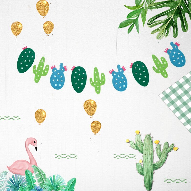 Kaktus kokospalm folie ballonger födelsedag bröllop inredning tema sommar fest dekoration hawaii strand ballonger tecknad hatt