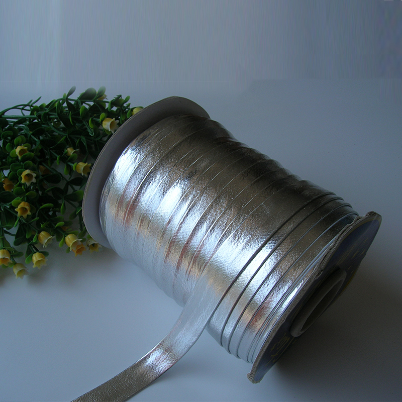 10 Meter Meetee 1.5cm PU Lederen Linten Touw Naaien Effen Kleur Lint DIY Verpakking Materiaal Naaibenodigdheden voor Kleding: Silver
