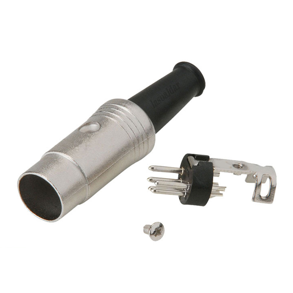 5 Pin Din Midi Connector Kabel Lead Audio Adapter 60X16Mm Mannelijke Inline Plug Heavy Duty Kabel Klem met Flexibele Trekontlasting