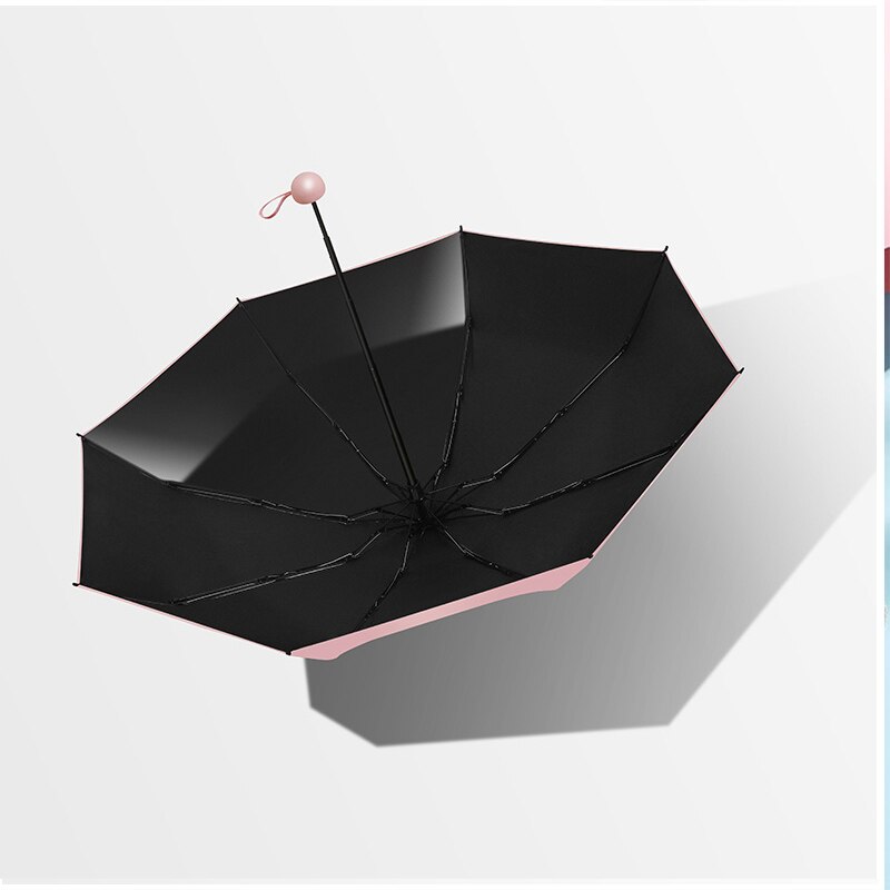 Cinco sosteniendo paraguas de sol protección sombrilla plegable con protección UV sombrilla de mujer lluvia de doble uso cápsula compacto portátil de bolsillo