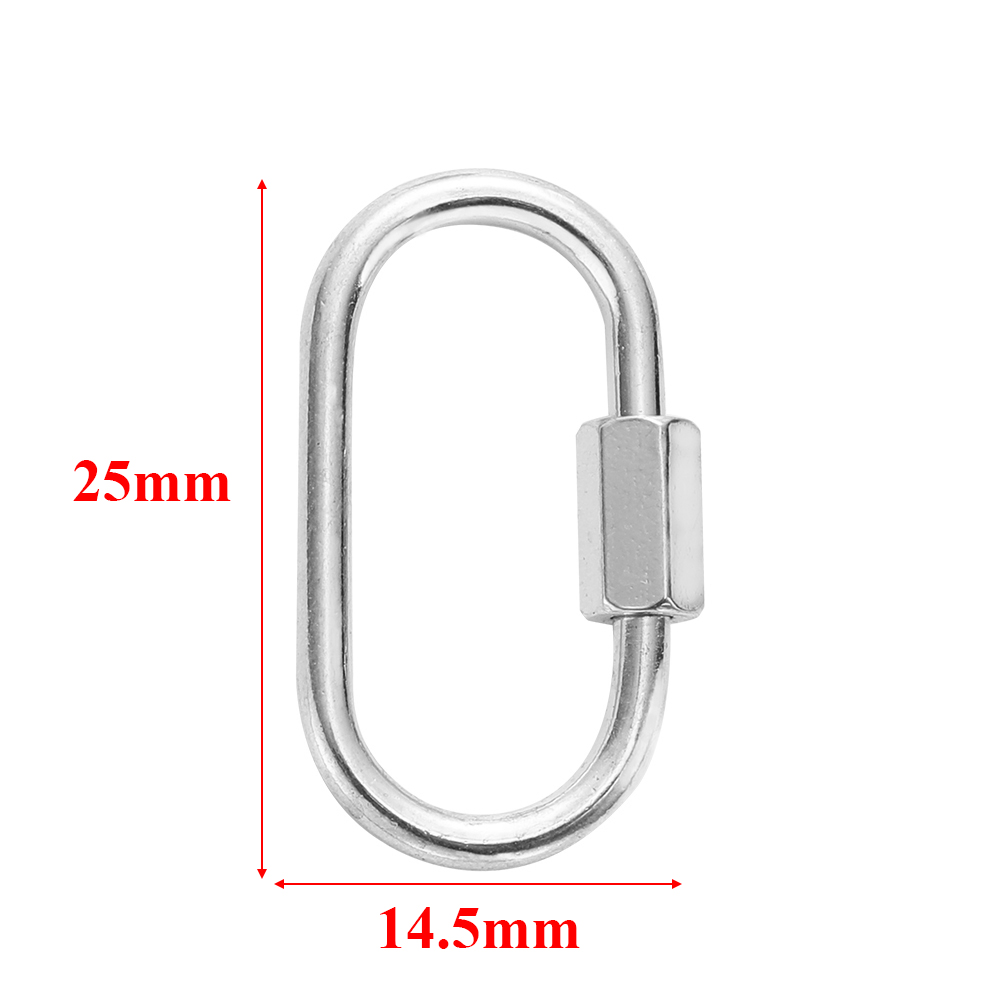 4 stk. rustfri stål guld hjerte stjerne skruelåse store karabinhager til gør-det-selv halskæde armbånd nøglering fremstillingsforsyninger: Blå