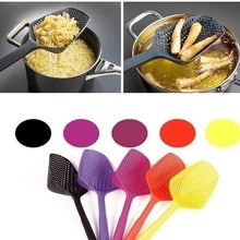 1Pc 5 Kleuren Koken Schoppen Groente Zeef Scoop Nylon Lepel Grote Vergiet Soep Filter Hittebestendige Keuken Gereedschap 1119