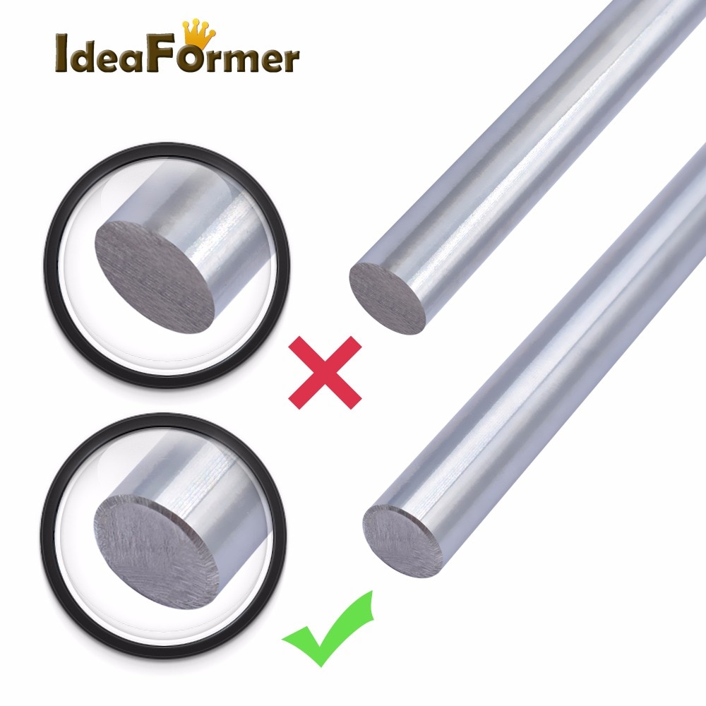 3D Printer Parts Smooth Shaft Rod Optical Axis Multiple Length Option 200 300 400 500mm CNC Chromed stainless steel Diameter 8mm