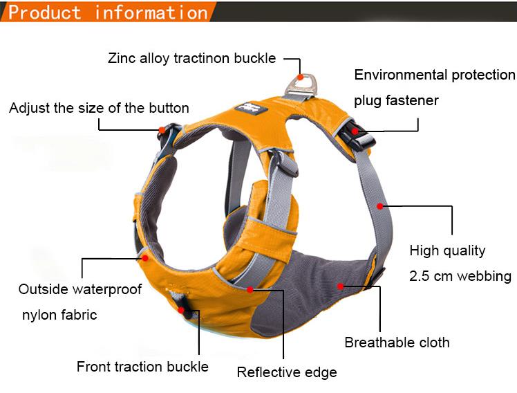 Reflecterende Huisdier Harnas Hond Accessoires Pet Dog Training Vest voor Medium Grote Grote Honden Verstelbare Outdoor Harnas Pitbull 8813