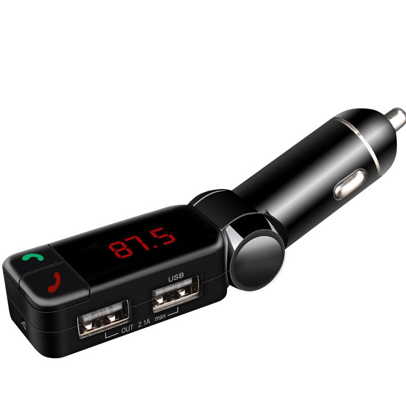Earldom-cargador de teléfono móvil ET-BC06 para uso en coche, adaptador Bluetooth, compatible con llamada manos libres, MP3, tarjeta SD, Radio FM, emisor de conexión