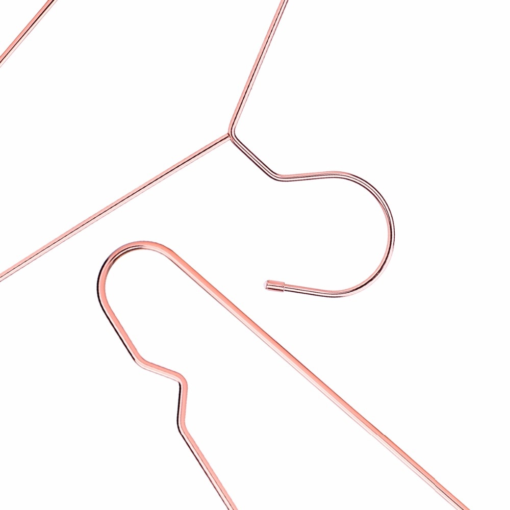 Hangerlink rosa guld metal tøj skjorter bøjle med rille, kraftig stærk bøjle, jakkesæt bøjle  (20 stk/parti)
