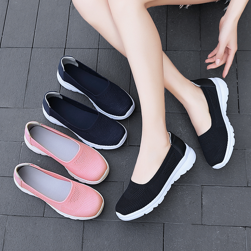 LEMAI Flats Women Shoes Summer Breathable Mesh Casual Shoes Woman Slip-on creepers moccasins Ladies Loafers Shoes