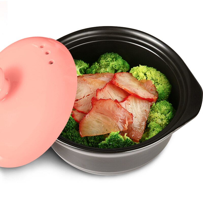 Casserole High Temperature Health Soup Pot Korean Style Color Cover Wide Mouth Soup Pot Open Fire Casserole Household Shallow