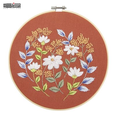 DIY wstążki rękojeść dla początkujących praktyczne zestawy europejskie kwiaty robótki kwiatowy ścieg krzyżykowy malowanie ścian ozdoby robić dekoracji wnętrz: A