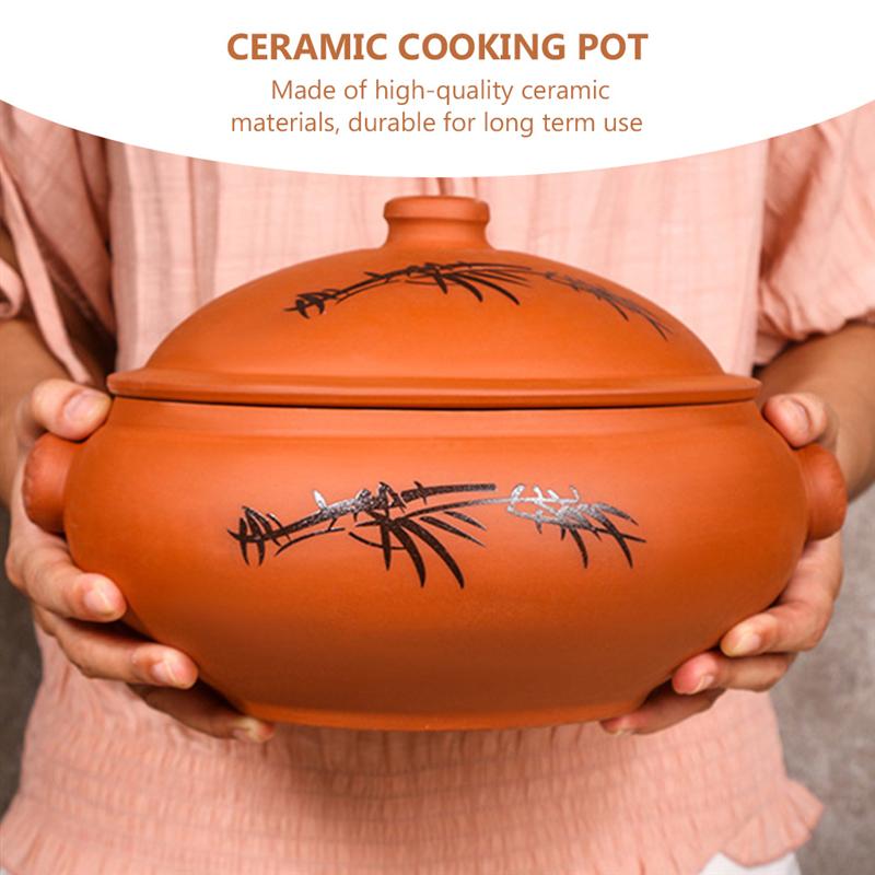 Casserole en céramique, marmite à ragoût, ustensiles de cuisine pour usage domestique (couleurs assorties)