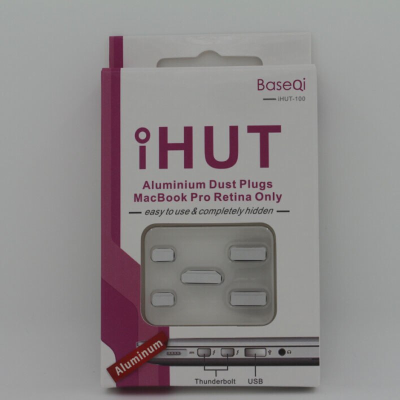 Baseqi iHUT Aluminium Stof Stekkers voor MacBook Pro Retina 13 &quot;&amp; 15 inch 5 stks/set