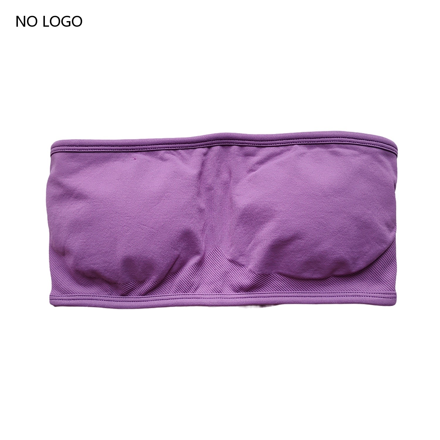 Impact Backless Bandeau Sports Bra Gym Women Top Crop Tube Seamless Bras Yoga Tops Workout Sportswear Push-up Fitness Gym Bra: XS / Brown