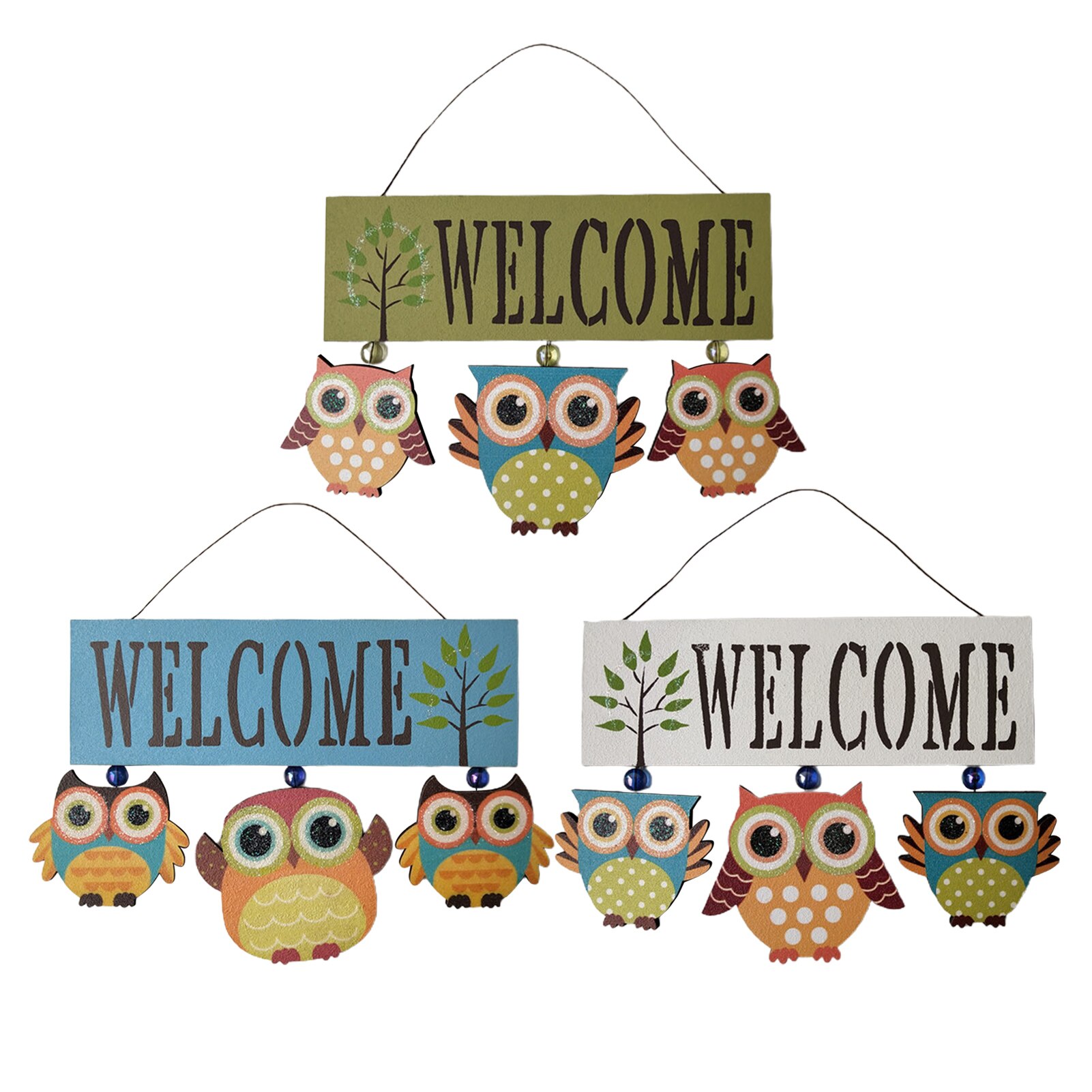 Houten Uil Welkom Decor Voordeur Welkom Teken Unieke En Opvallende Deur Opknoping Decoratie Voor Thuis