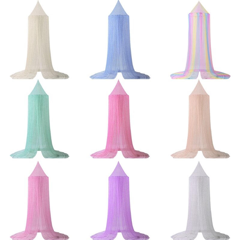 Baby Kids Bed Mesh Yarn Canopy Bedcover Mosquito Net Curtain Dome Hanging Tent