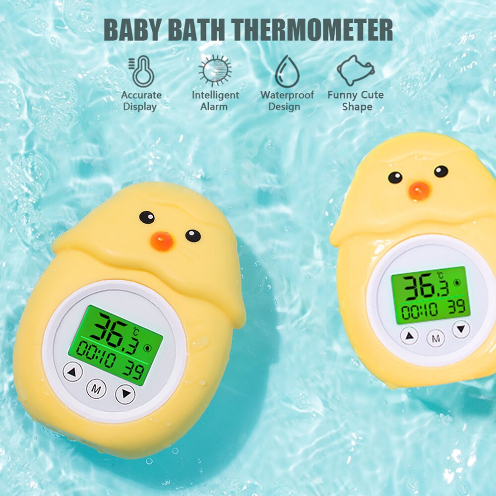 Baby Water Thermometer Bad Thermometer Met Kamertemperatuur Tri-Color Backlit Display Drijvende Bad Speelgoed Veiligheid Temperatuur